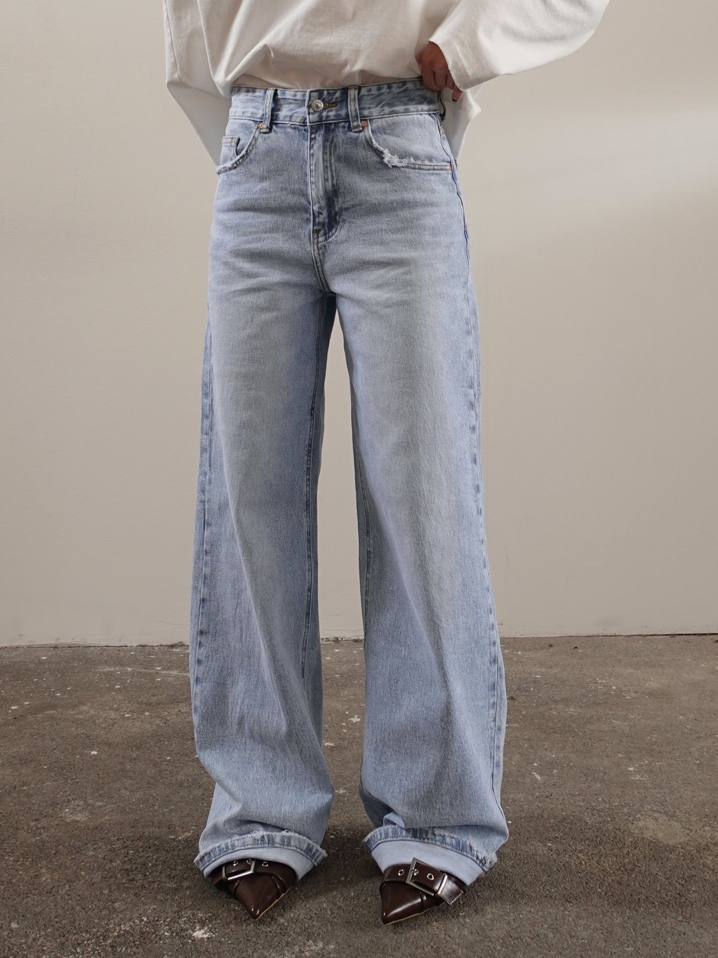 JEANS WIDE LEG LIGHT BLU 5119