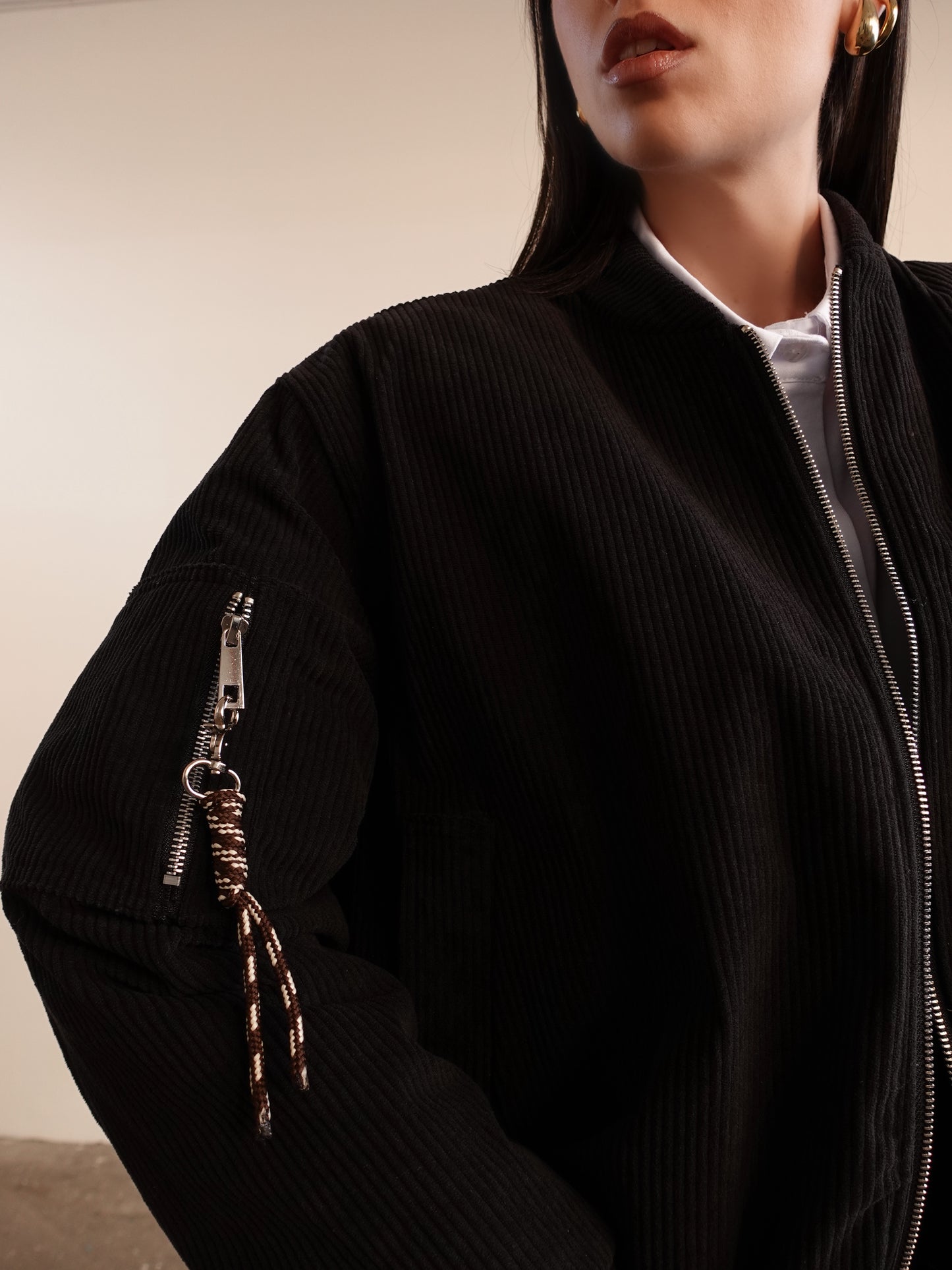 BOMBER LUMINA A COSTE - NERO LD3899