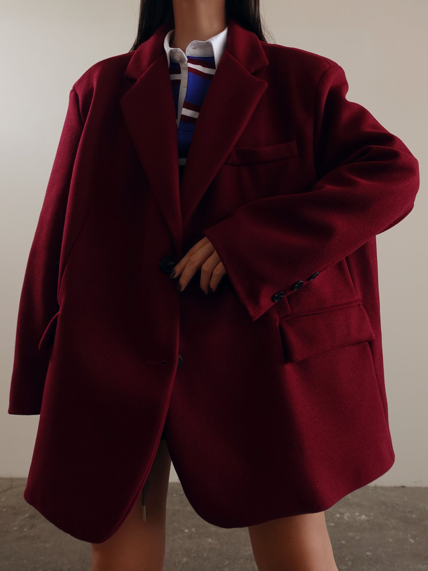 CAPPOTTO OVERSIZE - BURGUNDY VTGC-22