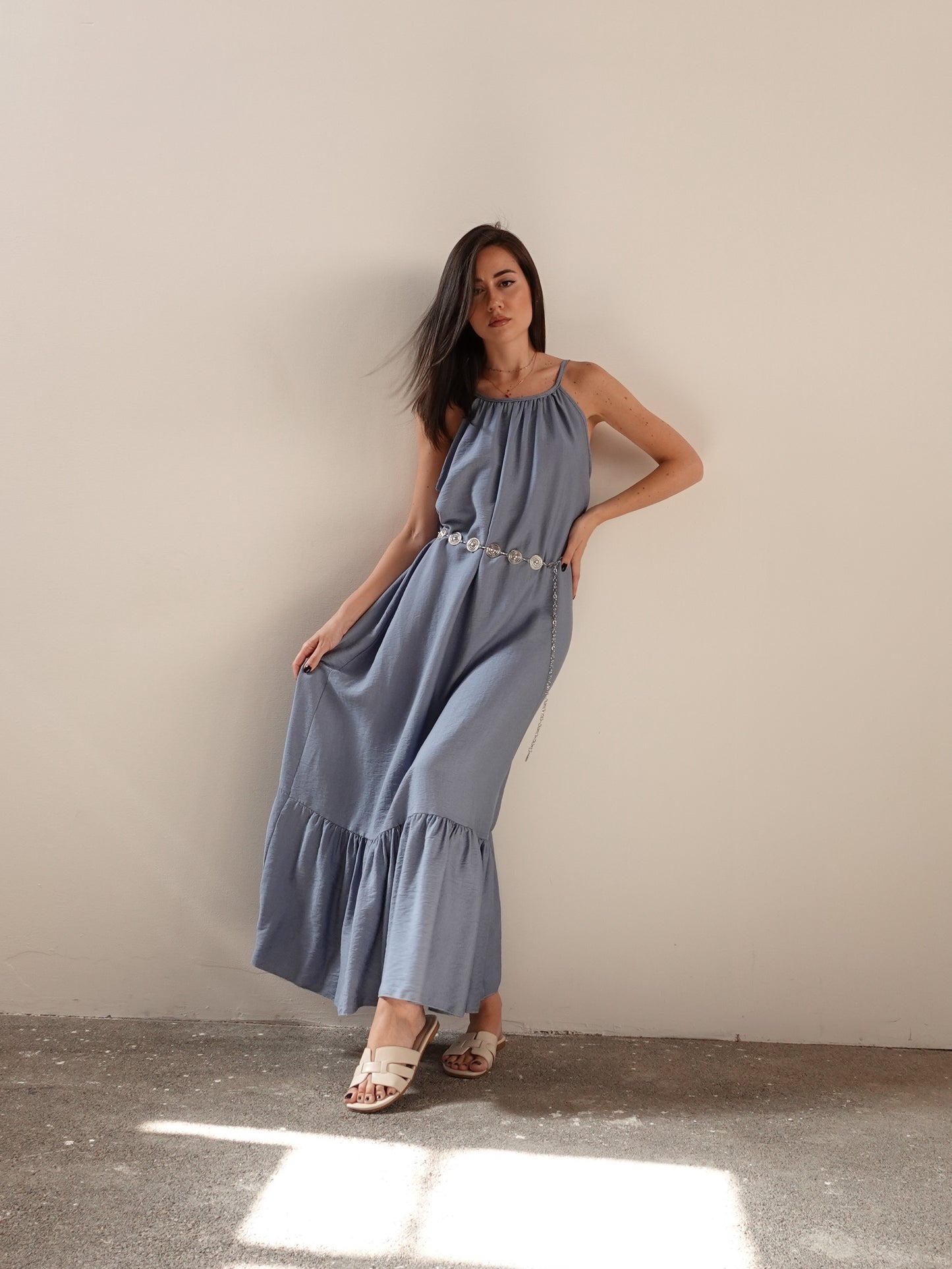 LONG DRESS JANIS - CERULEO 31035