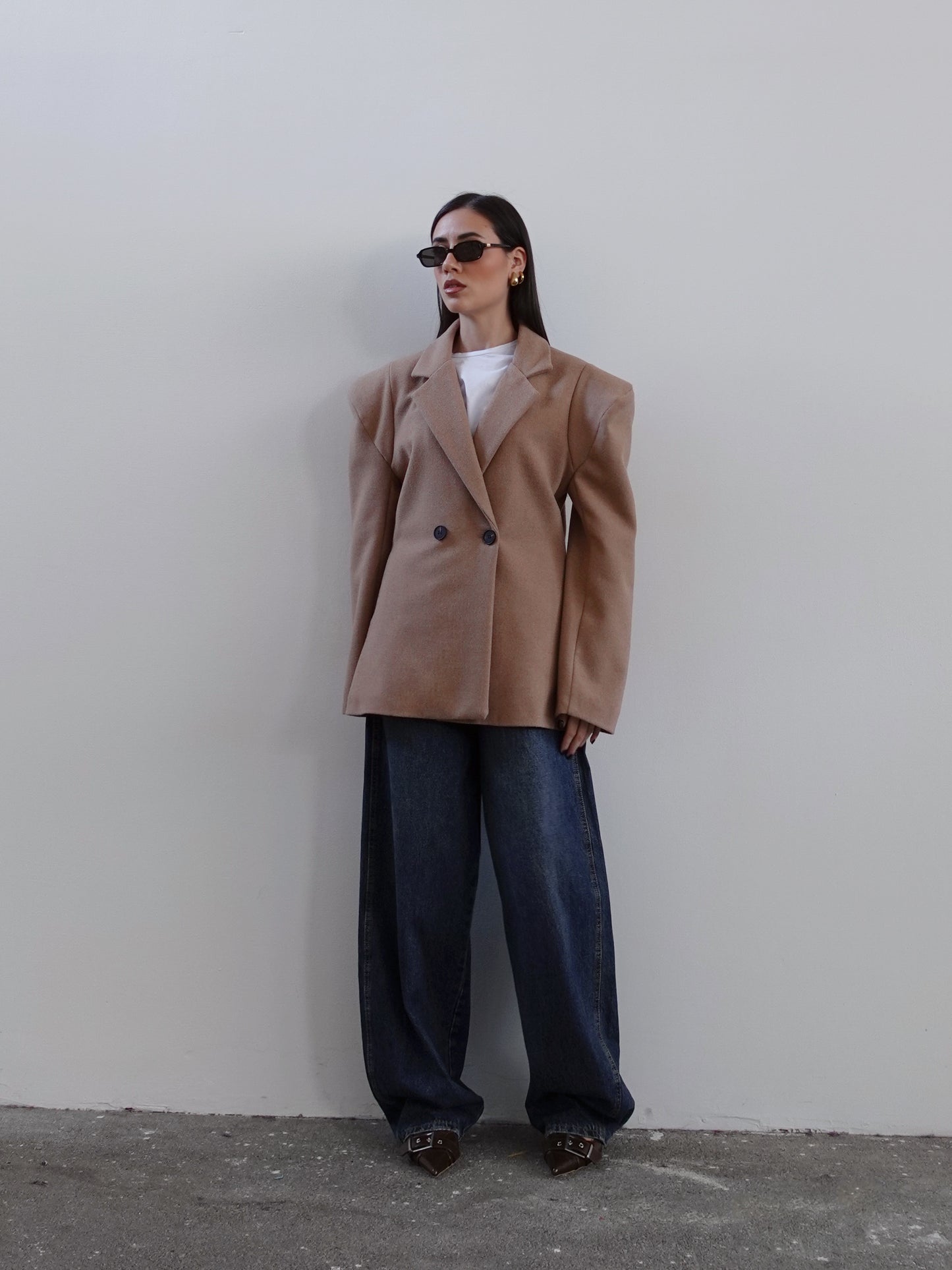 CAPPOTTO VENICE CON SPALLINE - CAMEL- GLAD01