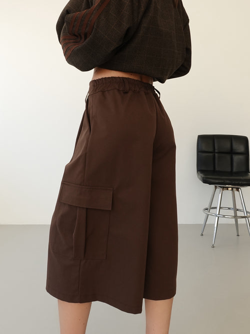 BERMUDA CARGO BAGGY FIT - CIOCCOLATO 21082