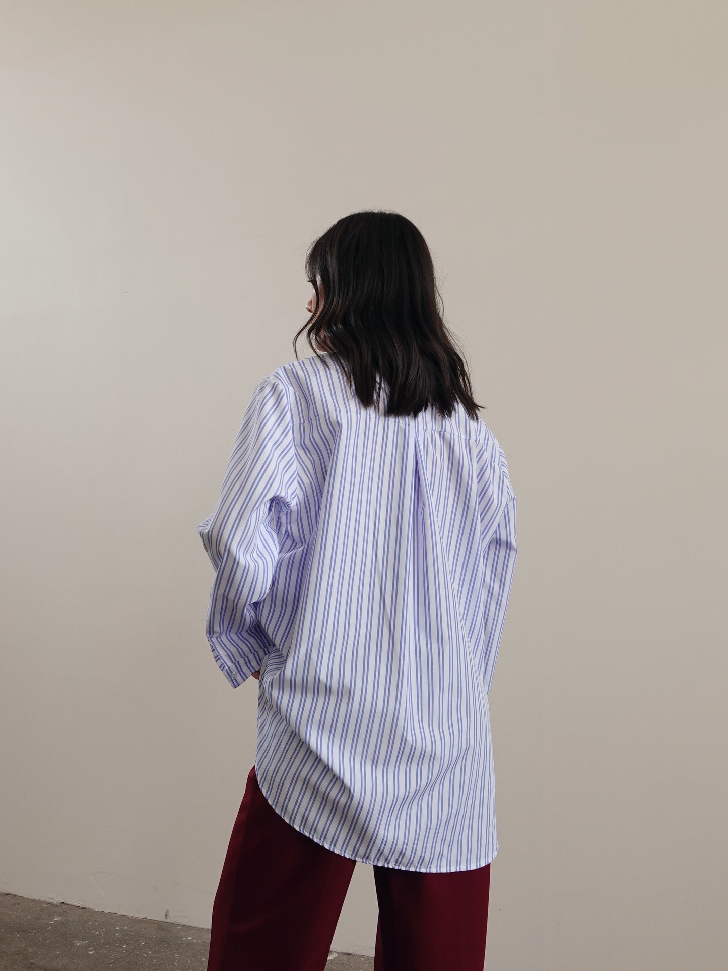 CAMICIA A RIGHE - BIANCO/AZZURRO 50320