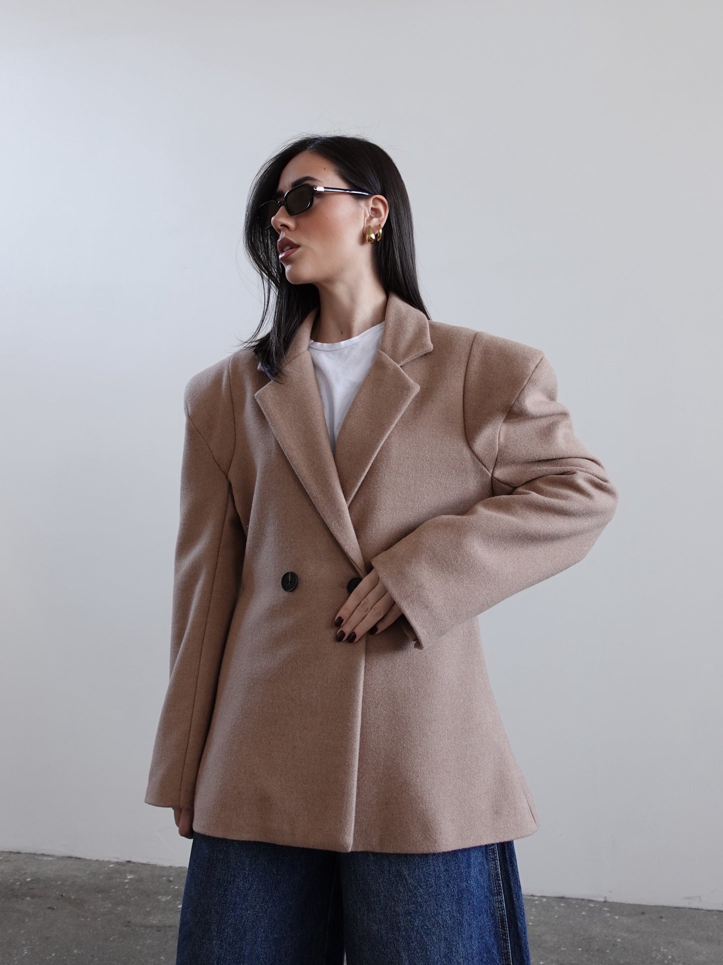 CAPPOTTO VENICE CON SPALLINE - CAMEL- GLAD01