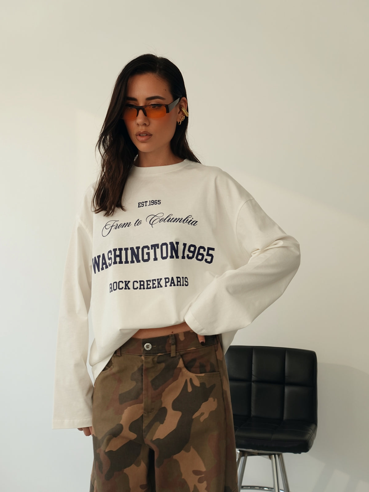 LONG-SLEEVE OVER WASHINGTON - BIANCO