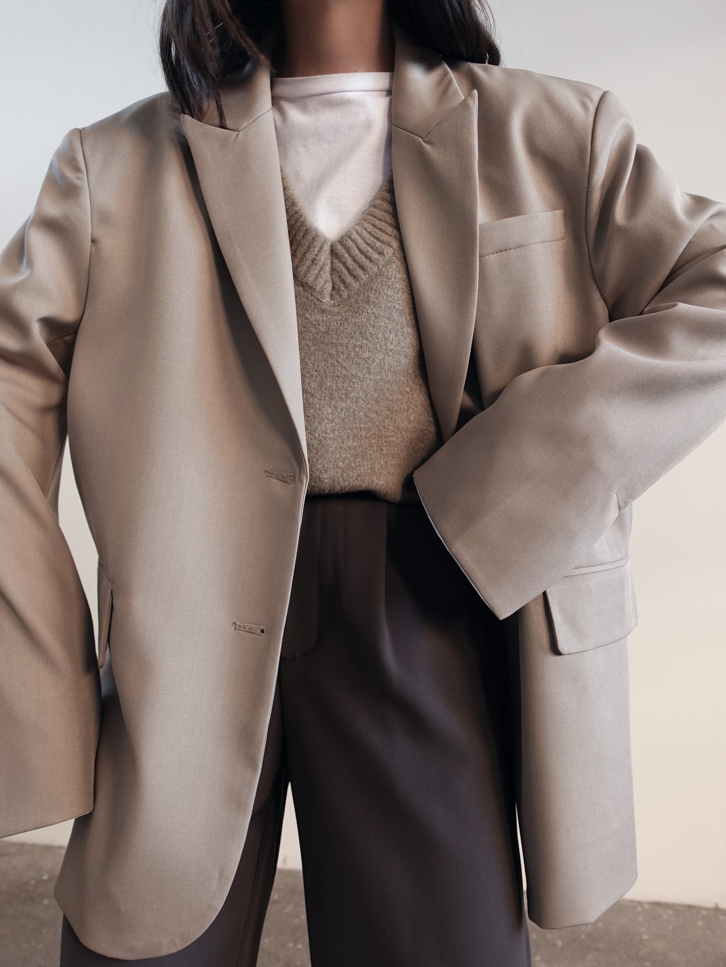 BLAZER OVERSIZE TIMES SQUARE - TAUPE 3151