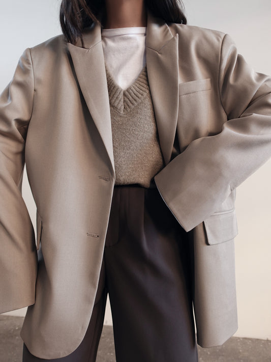 BLAZER OVERSIZE TIMES SQUARE - TAUPE 3151