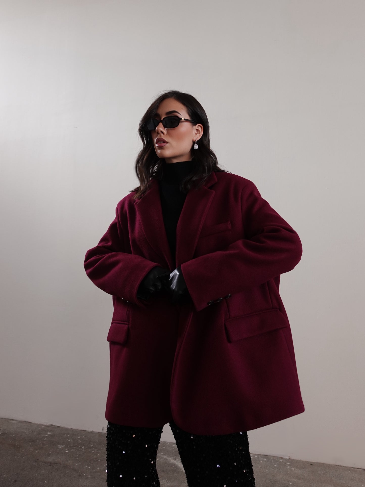 CAPPOTTO OVERSIZE - BURGUNDY VTGC-22