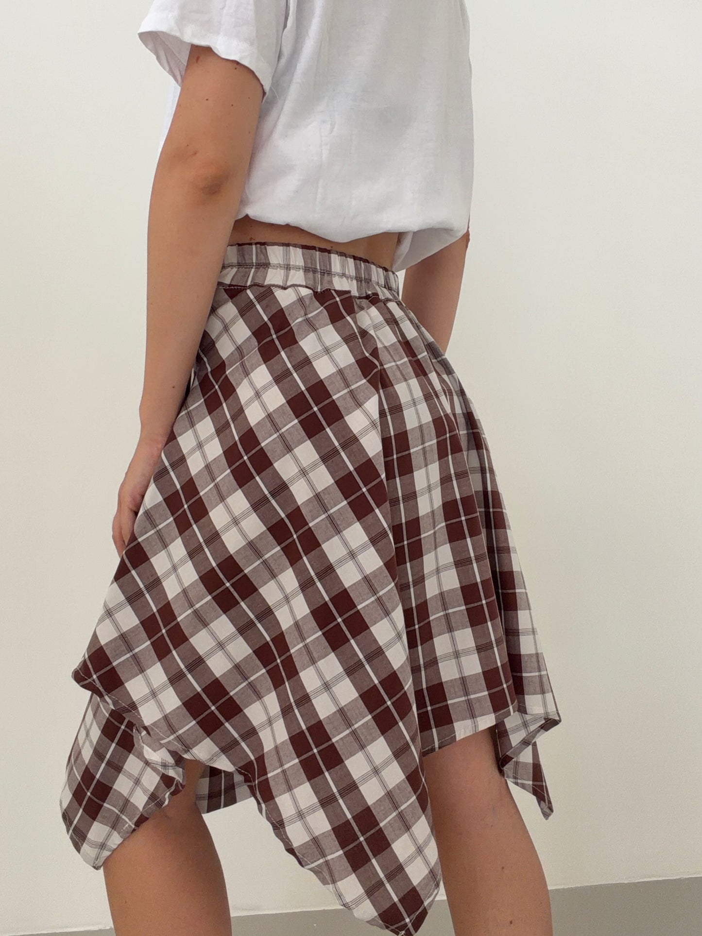 GONNA CAMICIA IN COTONE H143 - MARRONE