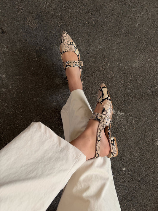 SLING-BALLERINA PYTHON - BEIGE A39-049