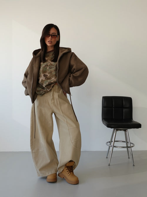 T-SHIRT OVERSIZED CAMOUFLAGE - MARRONE 10601