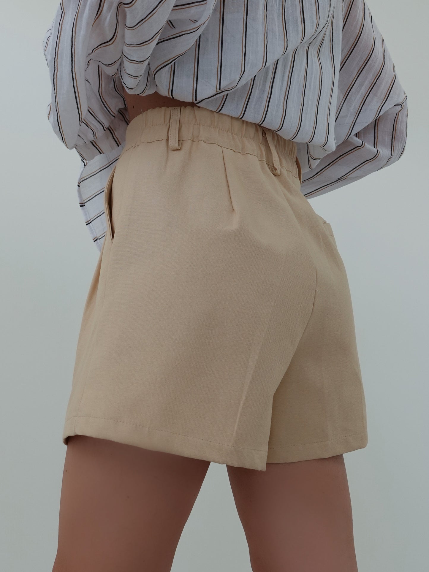 SHORTS IN COTONE BASIC - CREMA 9878