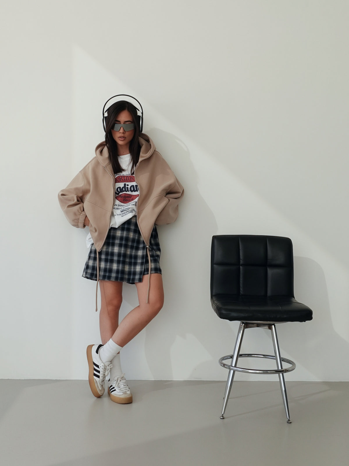 PANTAGONNA A QUADRI - BLU 268331