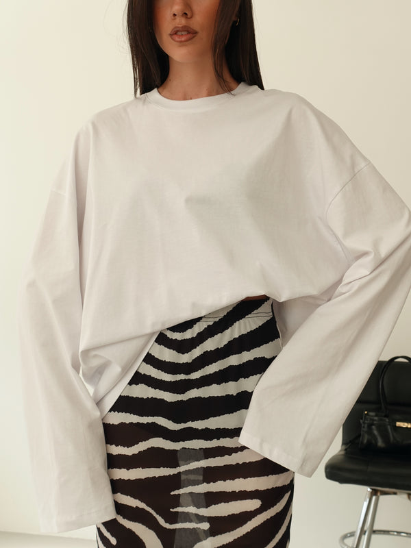 LONG-SLEEVE BASIC LUMINA - BIANCO LD6024