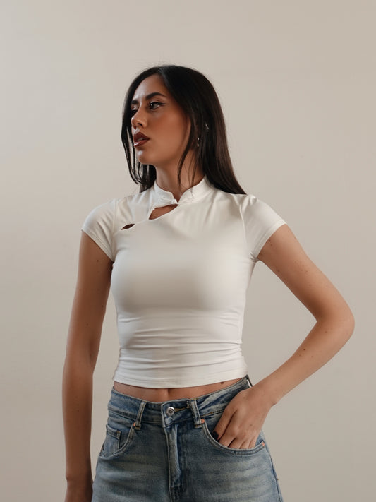 MAGLIA CUT OUT SAIGON - BIANCO 14645