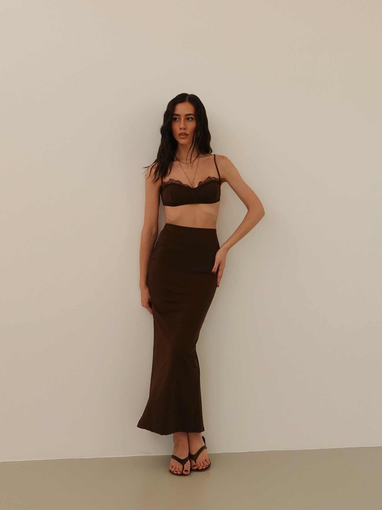 COORDINATO LINGERIE - MARRONE 20344