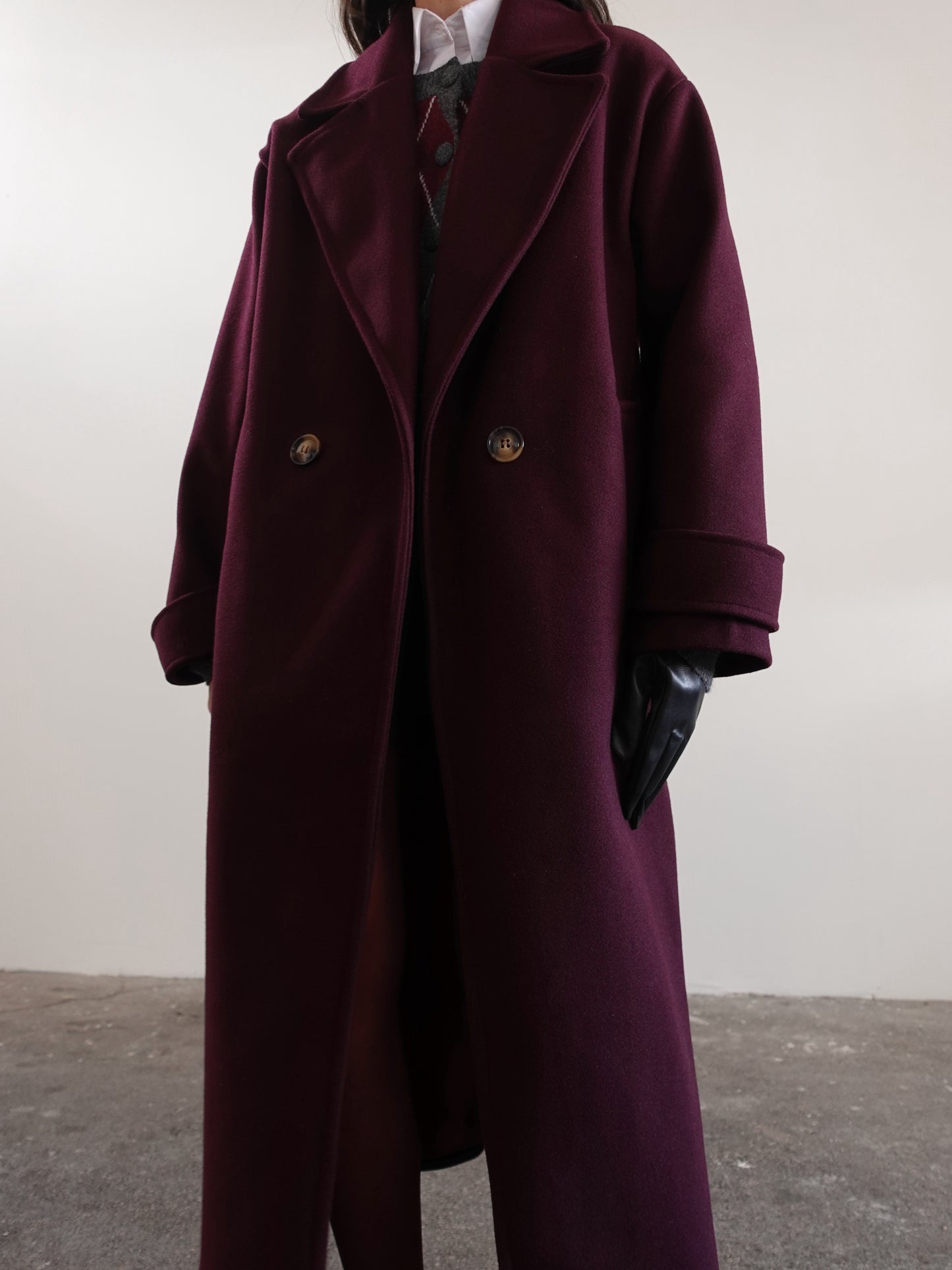 CAPPOTTO OVERSIZE OSLO - BURGUNDY 22298