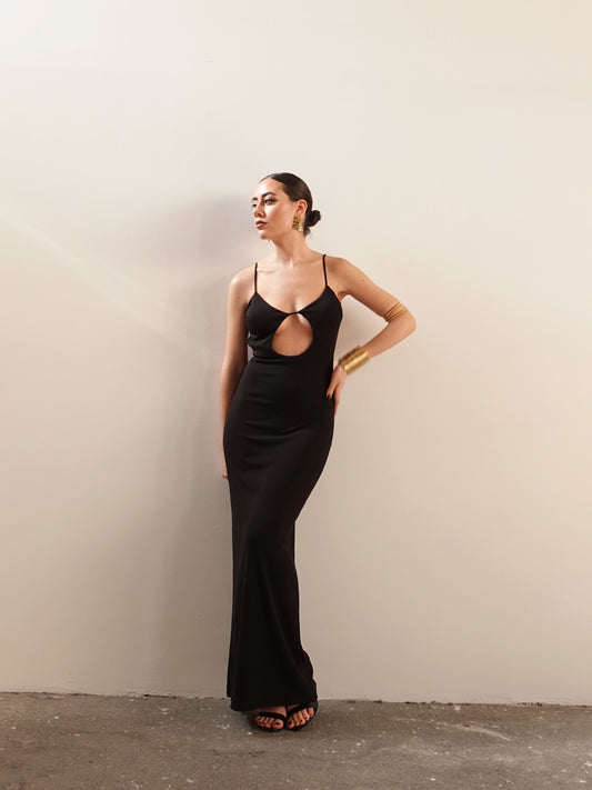 LONG DRESS A COSTE MERIDA - NERO 25012