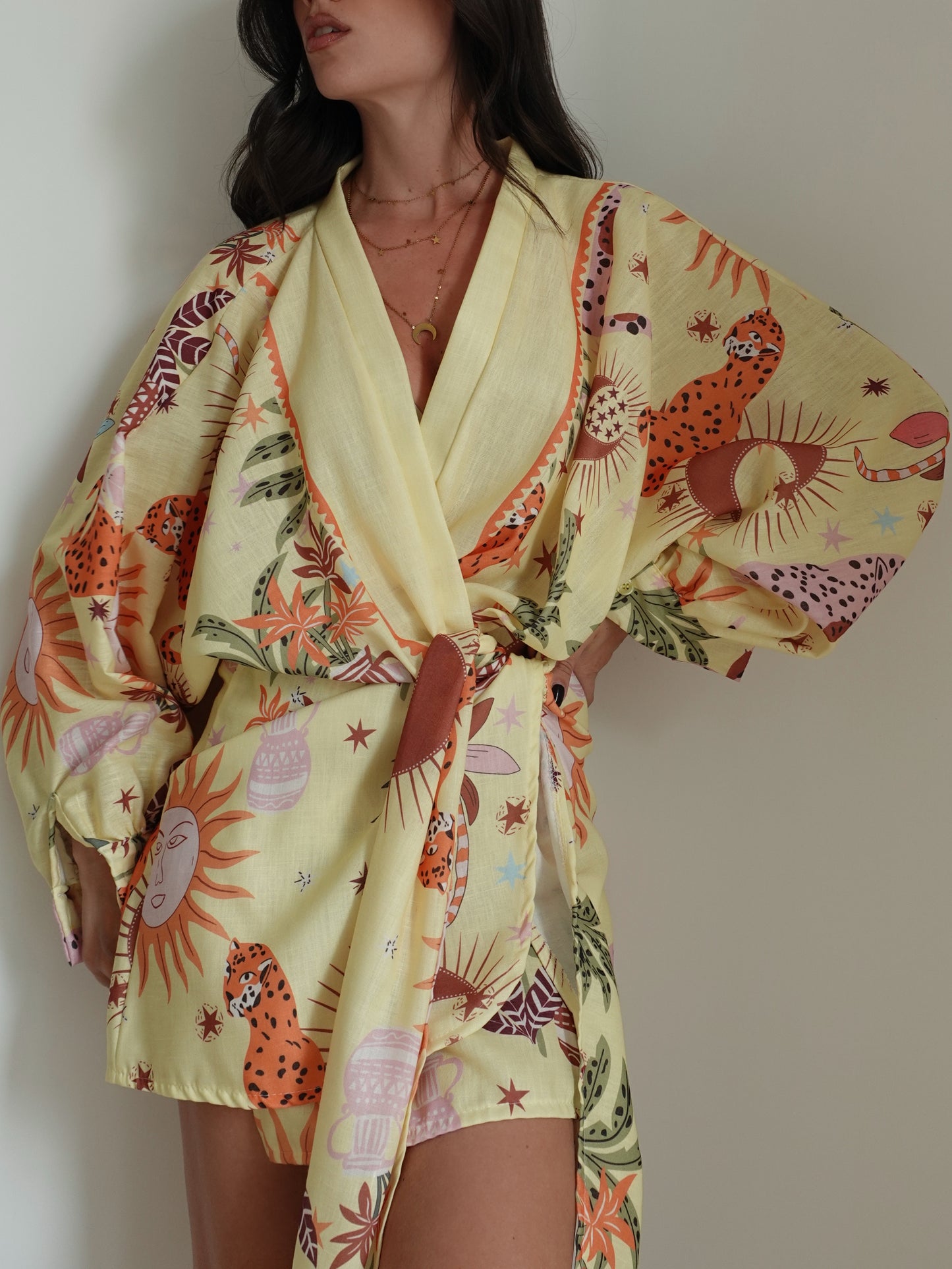 VESTITO A PORTAFOGLIO ISLA - GIALLO 1263