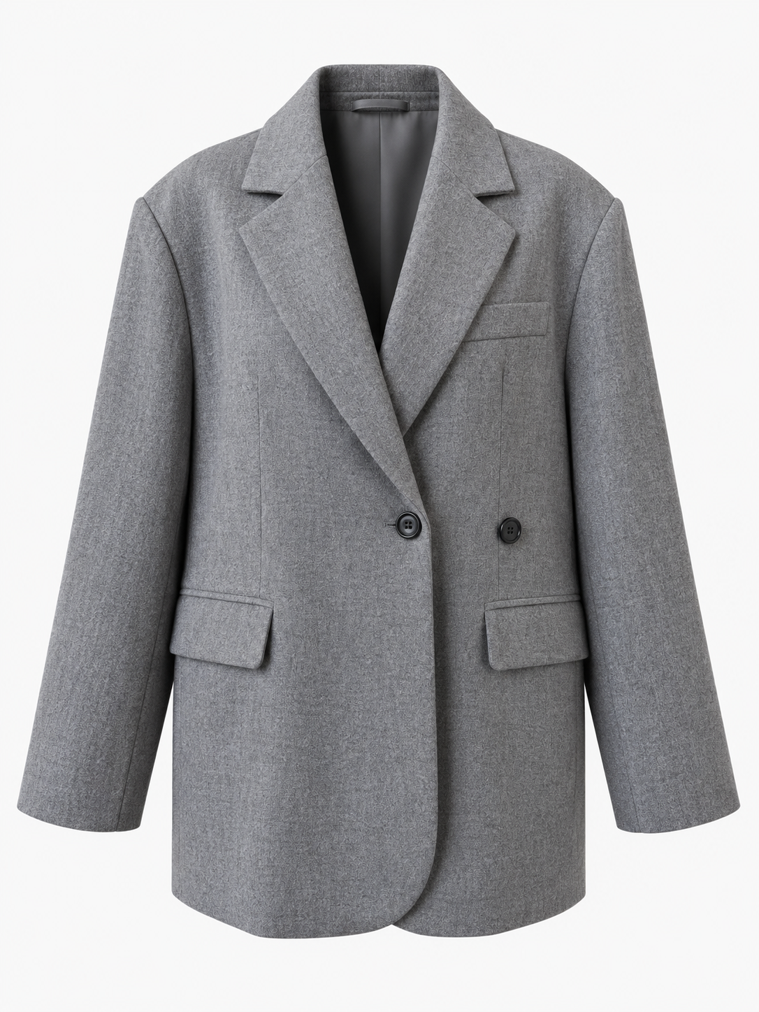 BLAZER IN LANA CON CHIUSURA REGOLABILE - GRIGIO HAR030