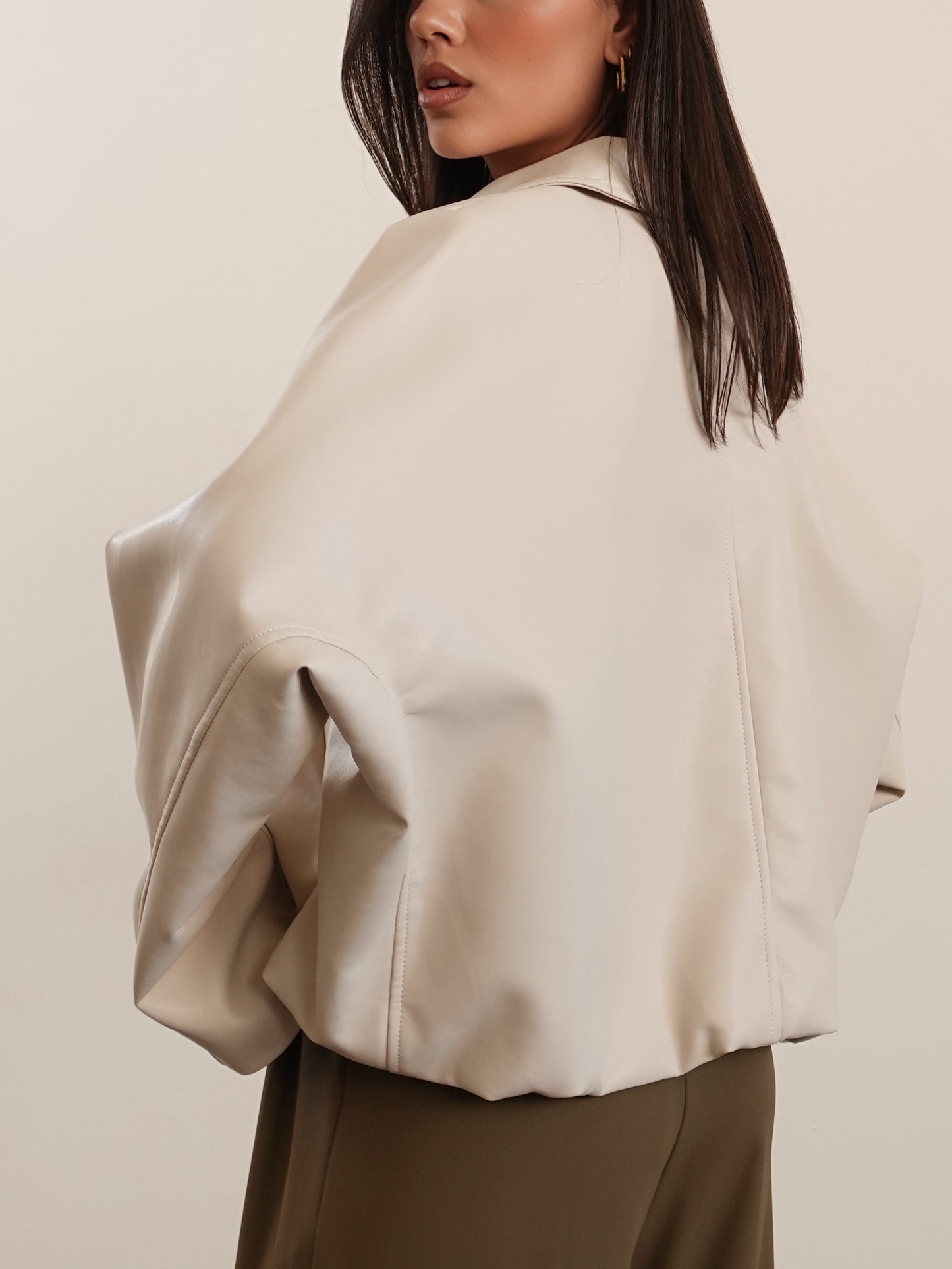 GIACCA IN ECOPELLE MURCIELAGO - BEIGE 7107