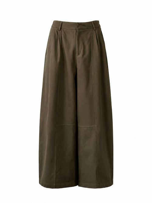 PANTALONI BALLOON 100% COTONE - VERDE 9134
