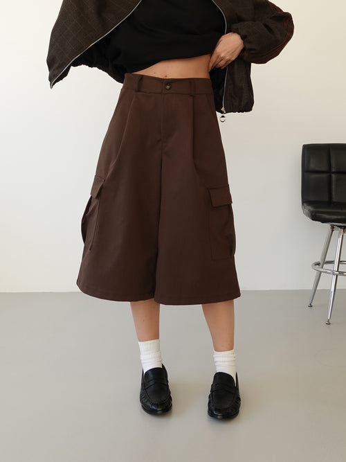 BERMUDA CARGO BAGGY FIT - CIOCCOLATO 21082