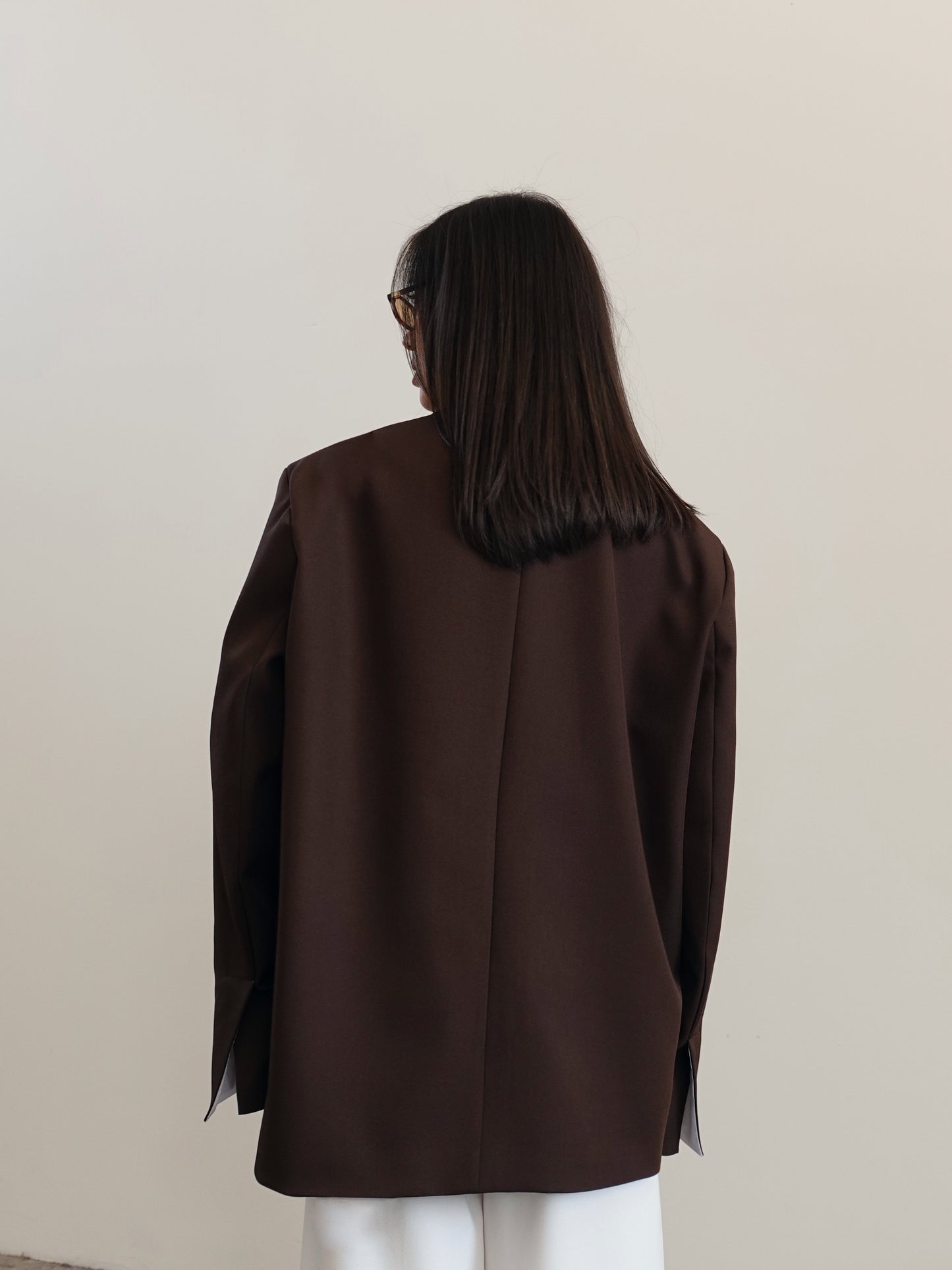 BLAZER OVERSIZE TIMES SQUARE - CIOCCOLATO 3151