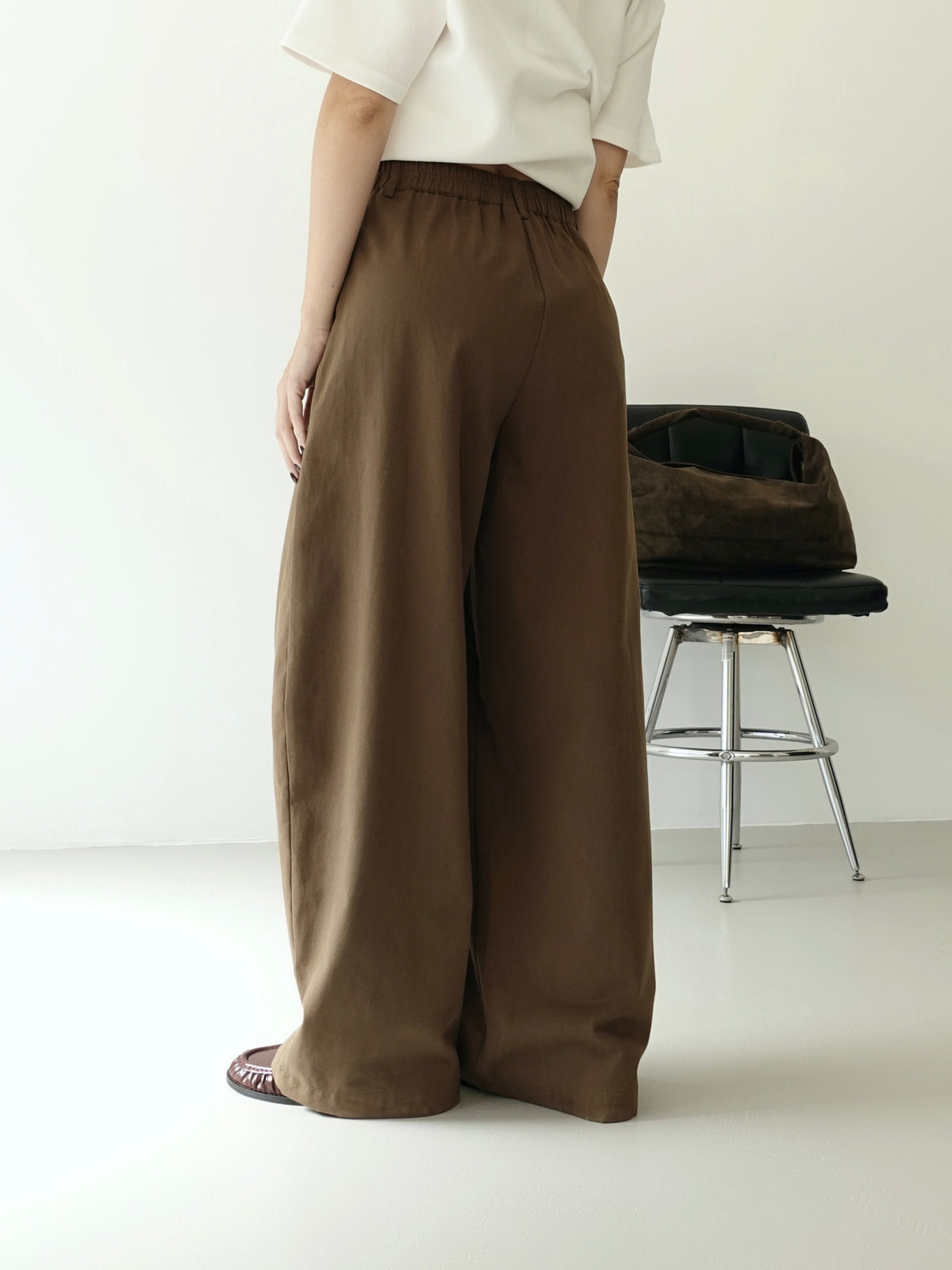 PANTALONI BALLOON 100% COTONE - VERDE 9134