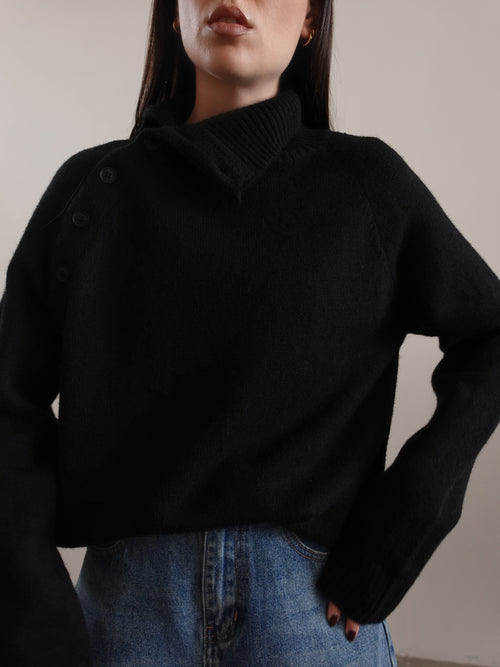 MAGLIONE COLLO ALTO CON BOTTONI (+ COLORI) 87736