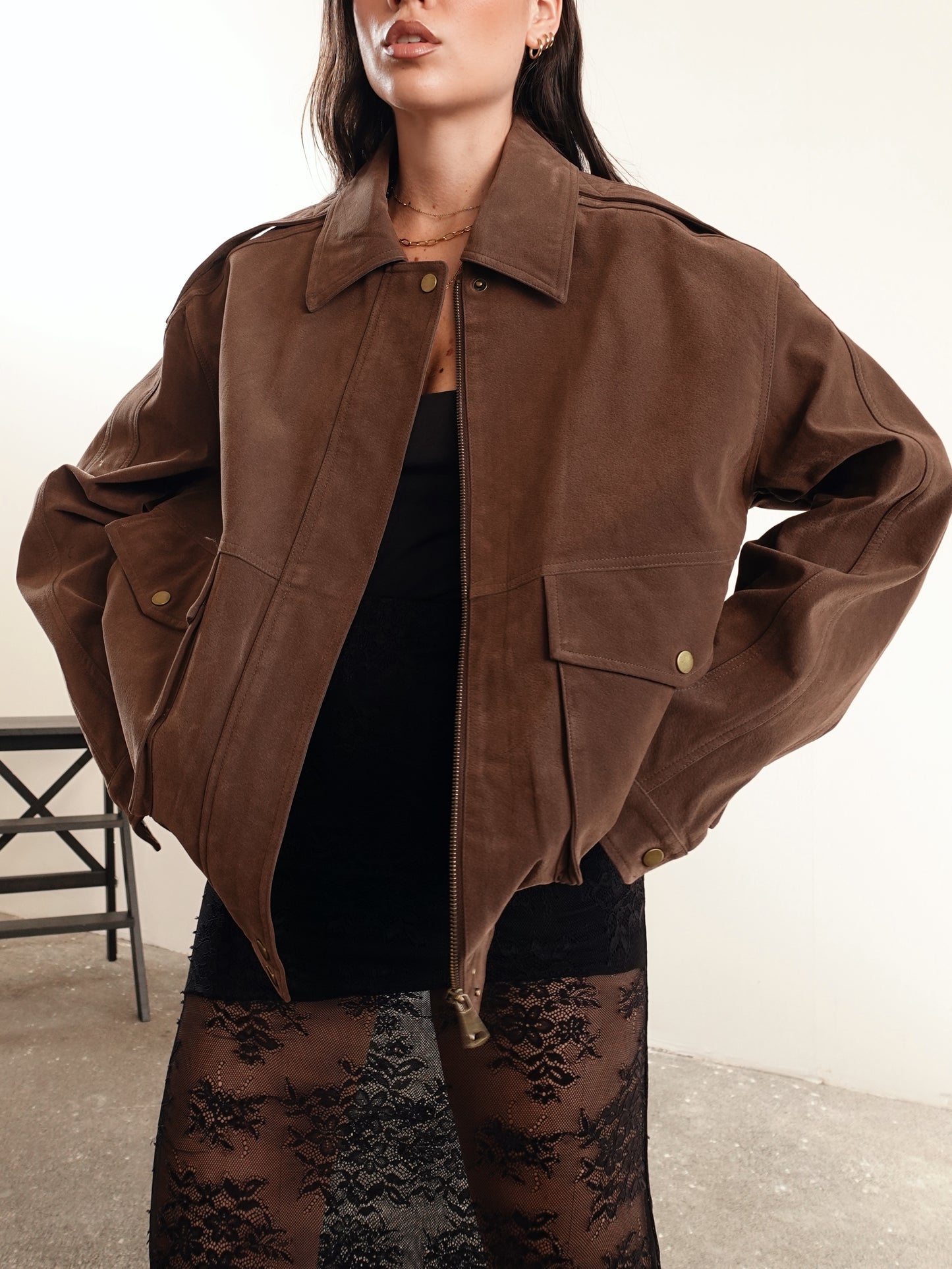 GIACCA SCAMOSCIATA CON TASCONI - TERRA 30148