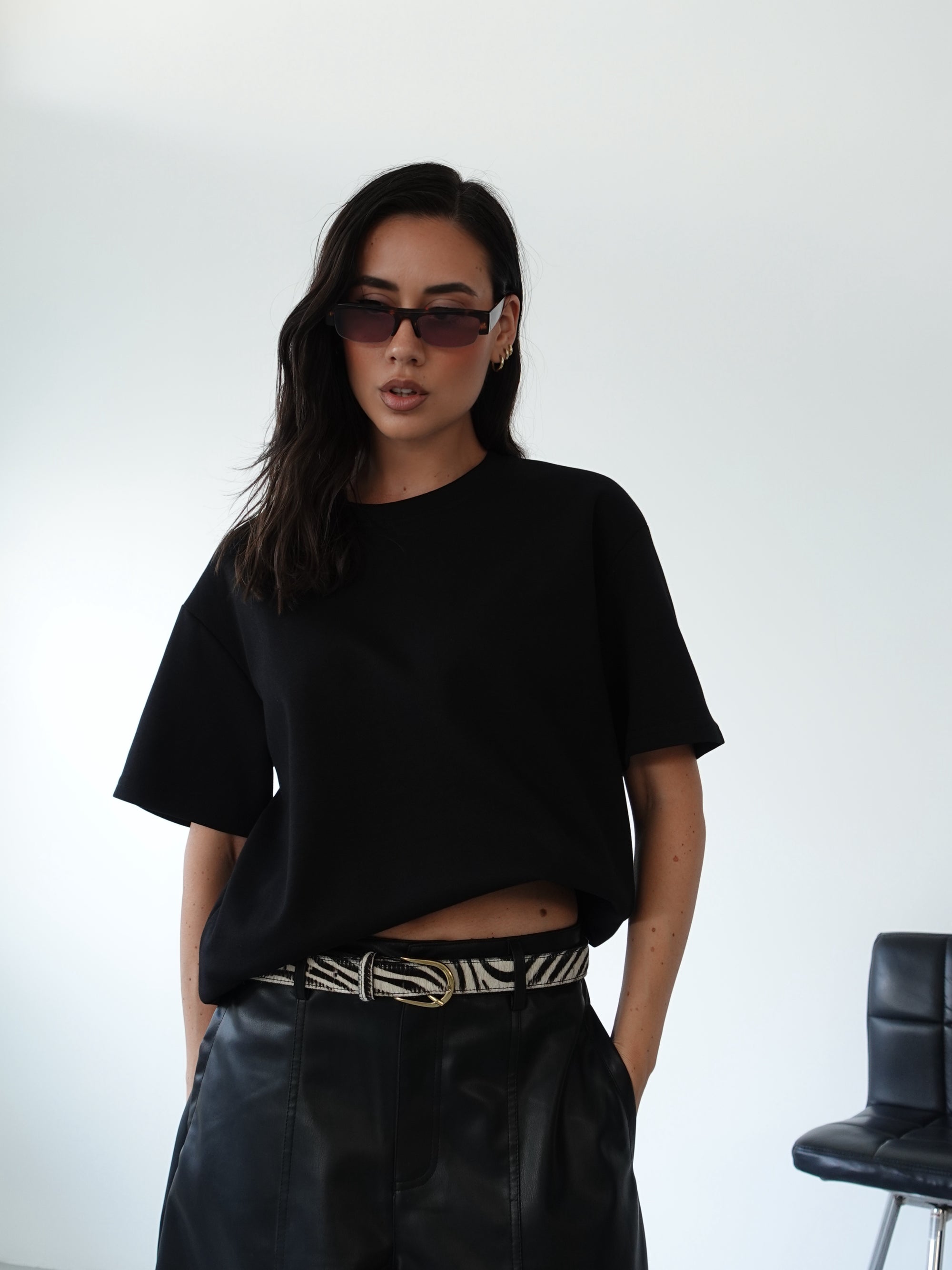 T-SHIRT BASIC TOP QUALITY - NERO 14859