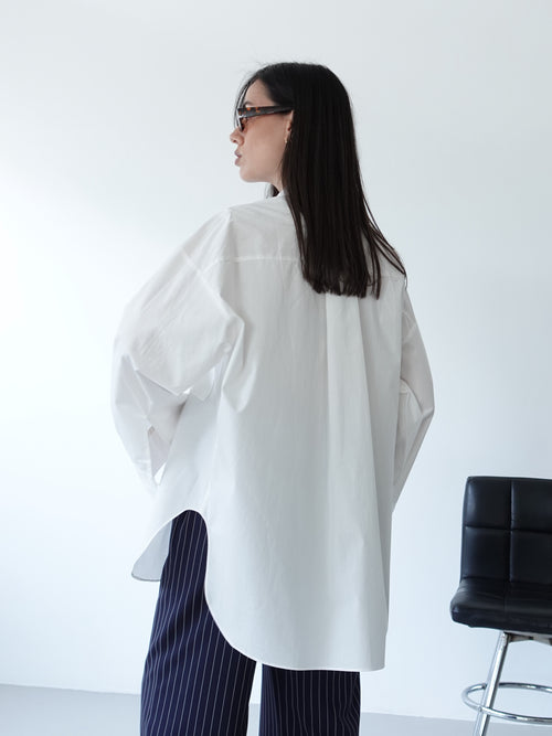 CAMICIA OVERSIZED 100% COTONE - BIANCO 5440
