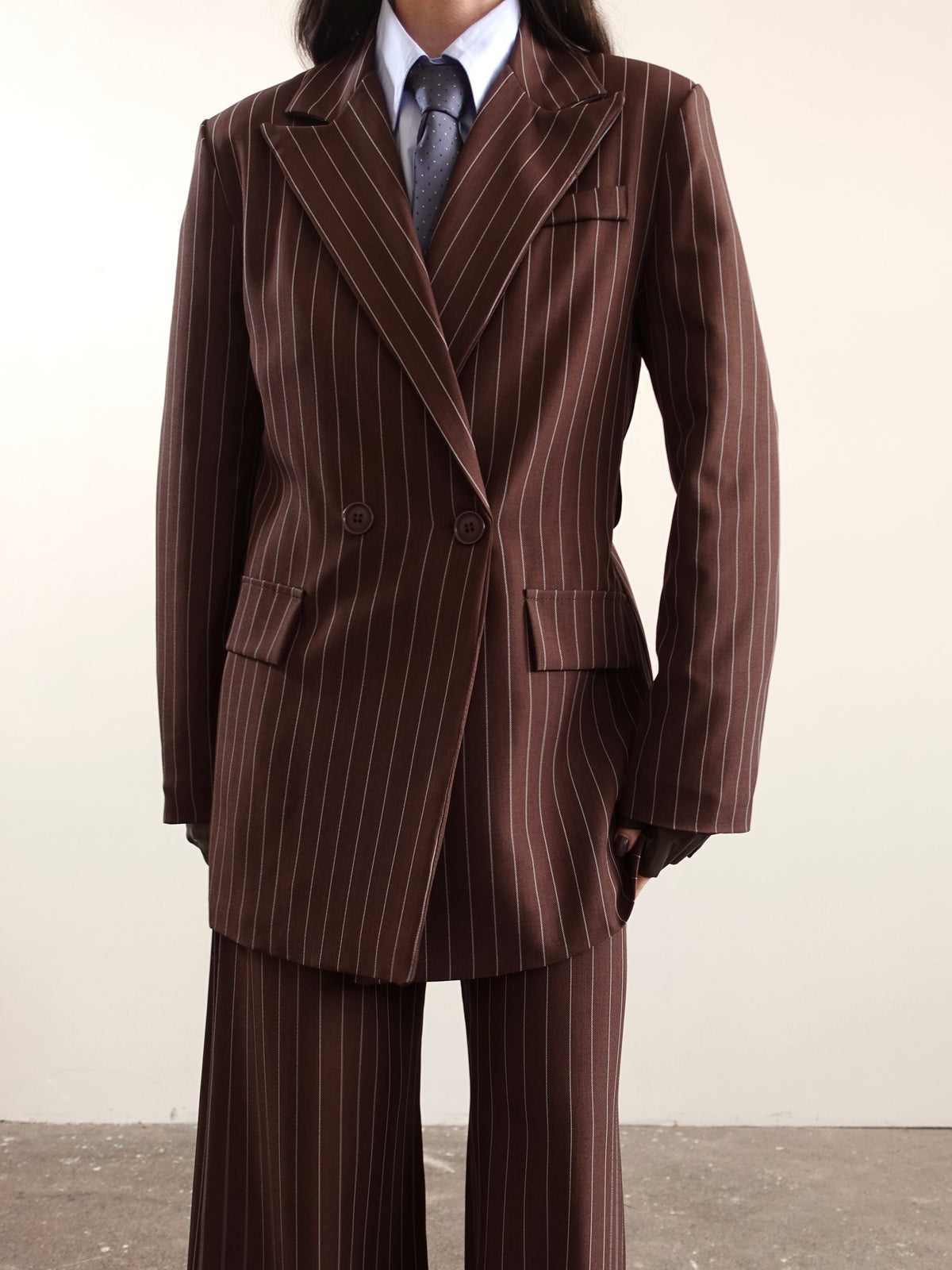 TAILLEUR GESSATO TIMES SQUARE - MARRONE 63775
