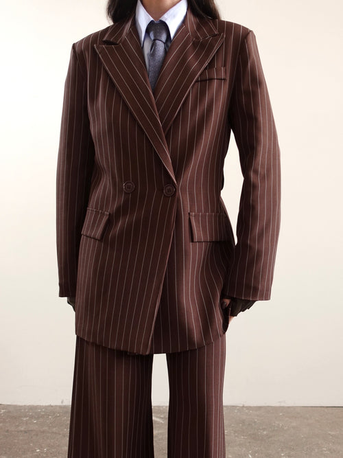TAILLEUR GESSATO TIMES SQUARE - MARRONE 63775