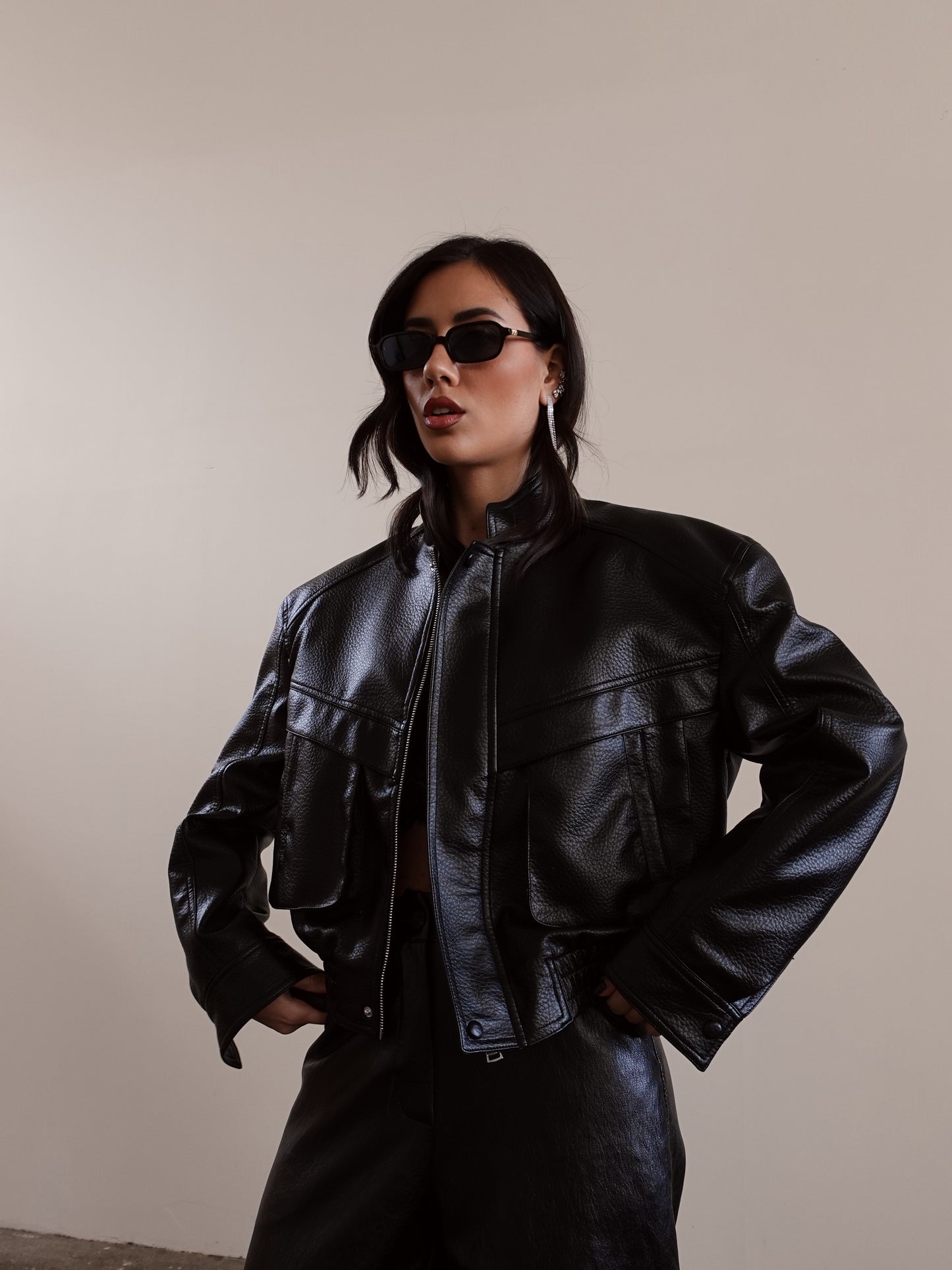 BIKER IN ECOPELLE - NERO 2202