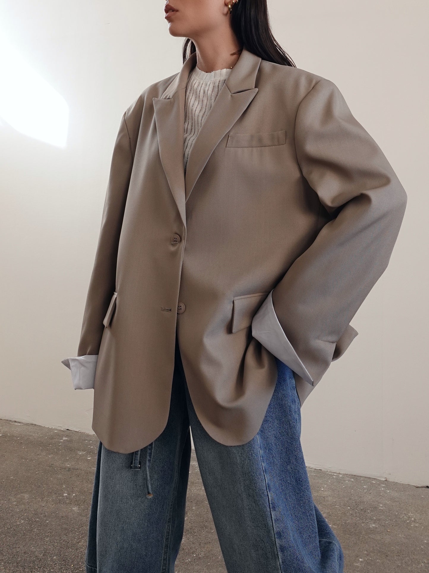 BLAZER OVERSIZE TIMES SQUARE - TAUPE 3151