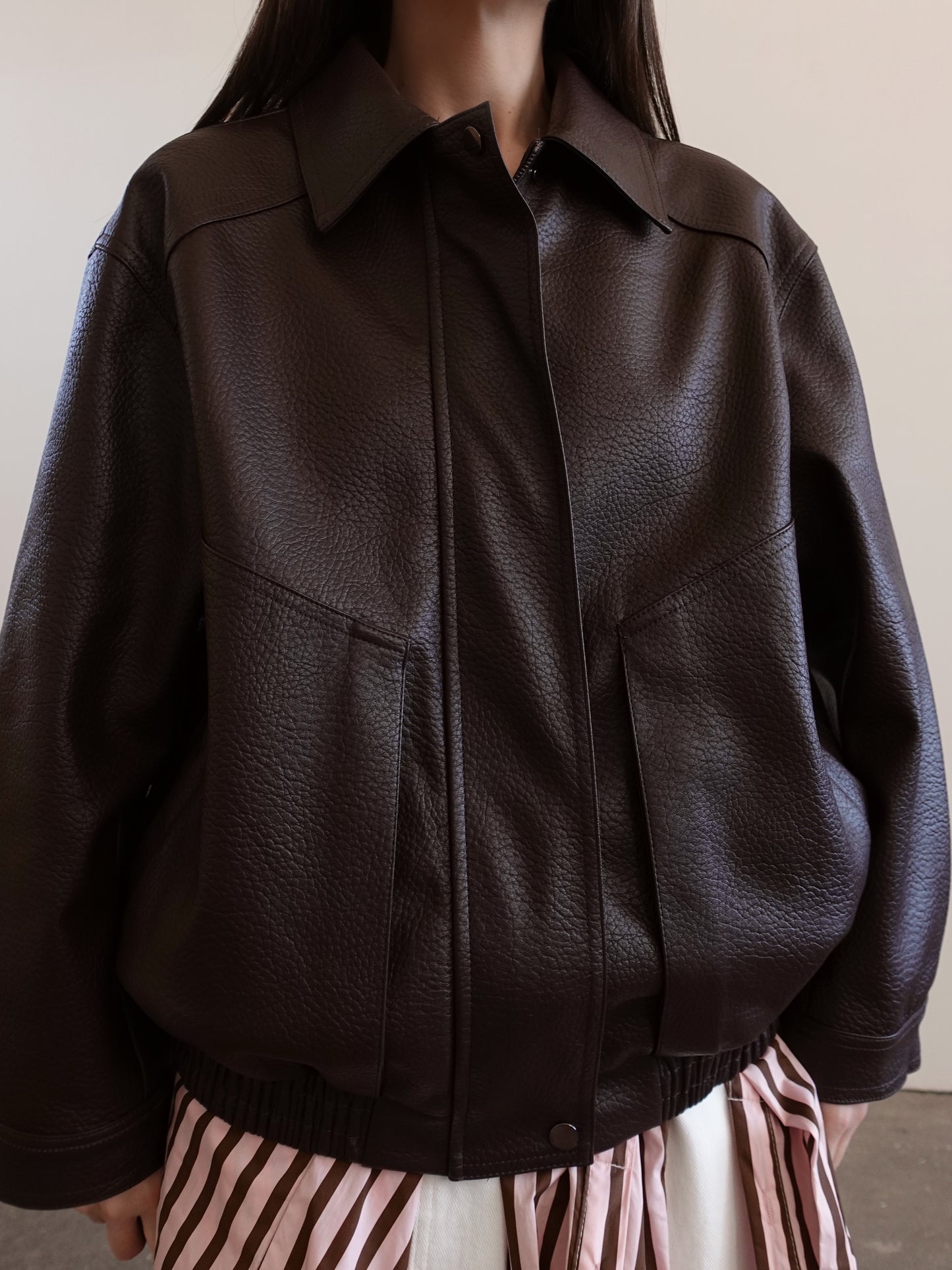 GIACCA CLYDE IN ECOPELLE - MARRONE B635