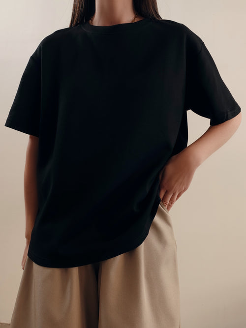 T-SHIRT BASIC TOP QUALITY - NERO 14859