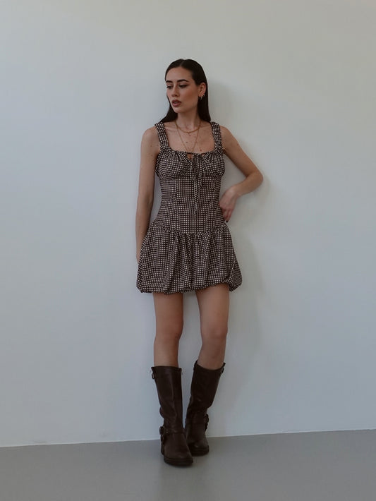 MINI DRESS COUNTRY - MARRONE 27906