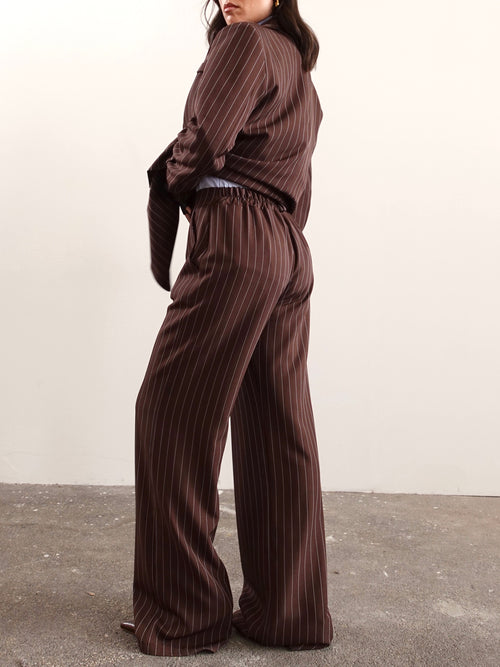 TAILLEUR GESSATO TIMES SQUARE - MARRONE 63775