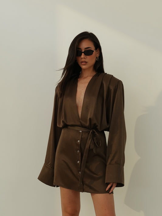DRESS EVELYN CON SPALLINE - TERRA 1984