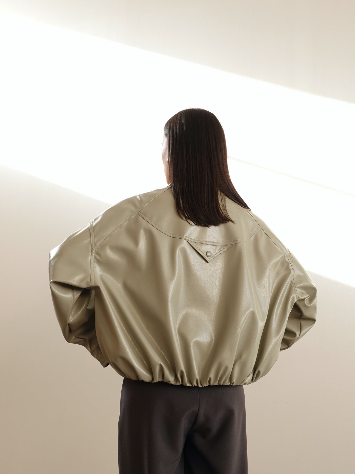 GIACCA BALLOON IN ECOPELLE - SALVIA 80719