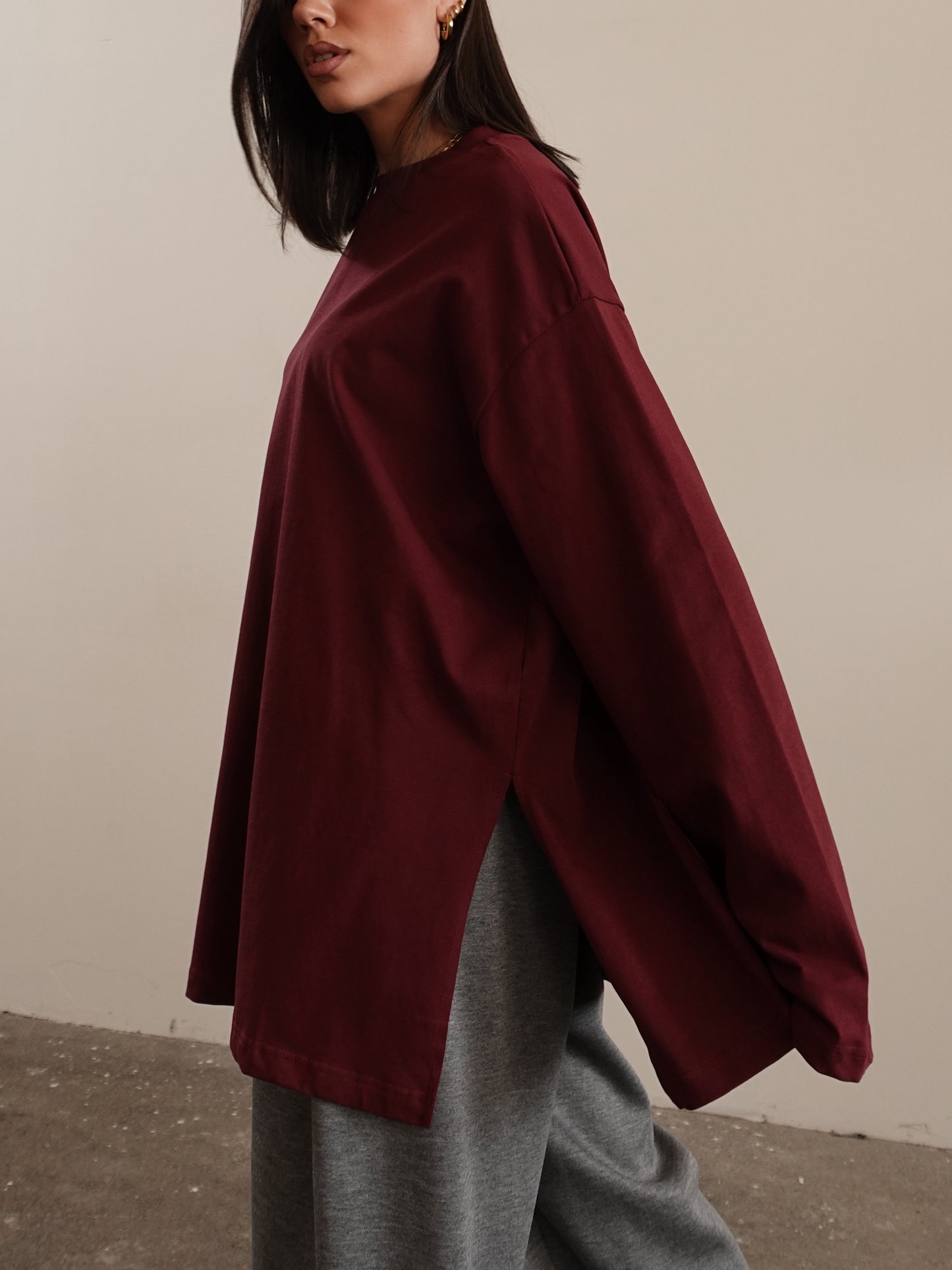 LONG-SLEEVE BASIC 2.O - BURGUNDY 3217