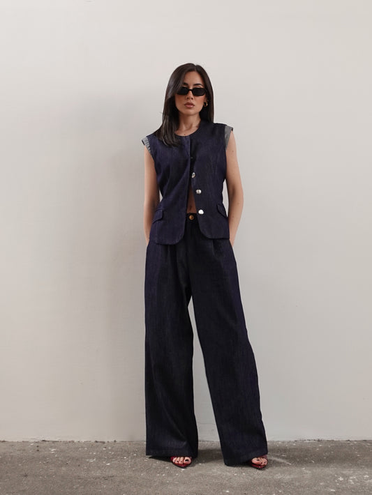 COORDINATO EFFETTO DENIM  - BLUE JEANS 5063