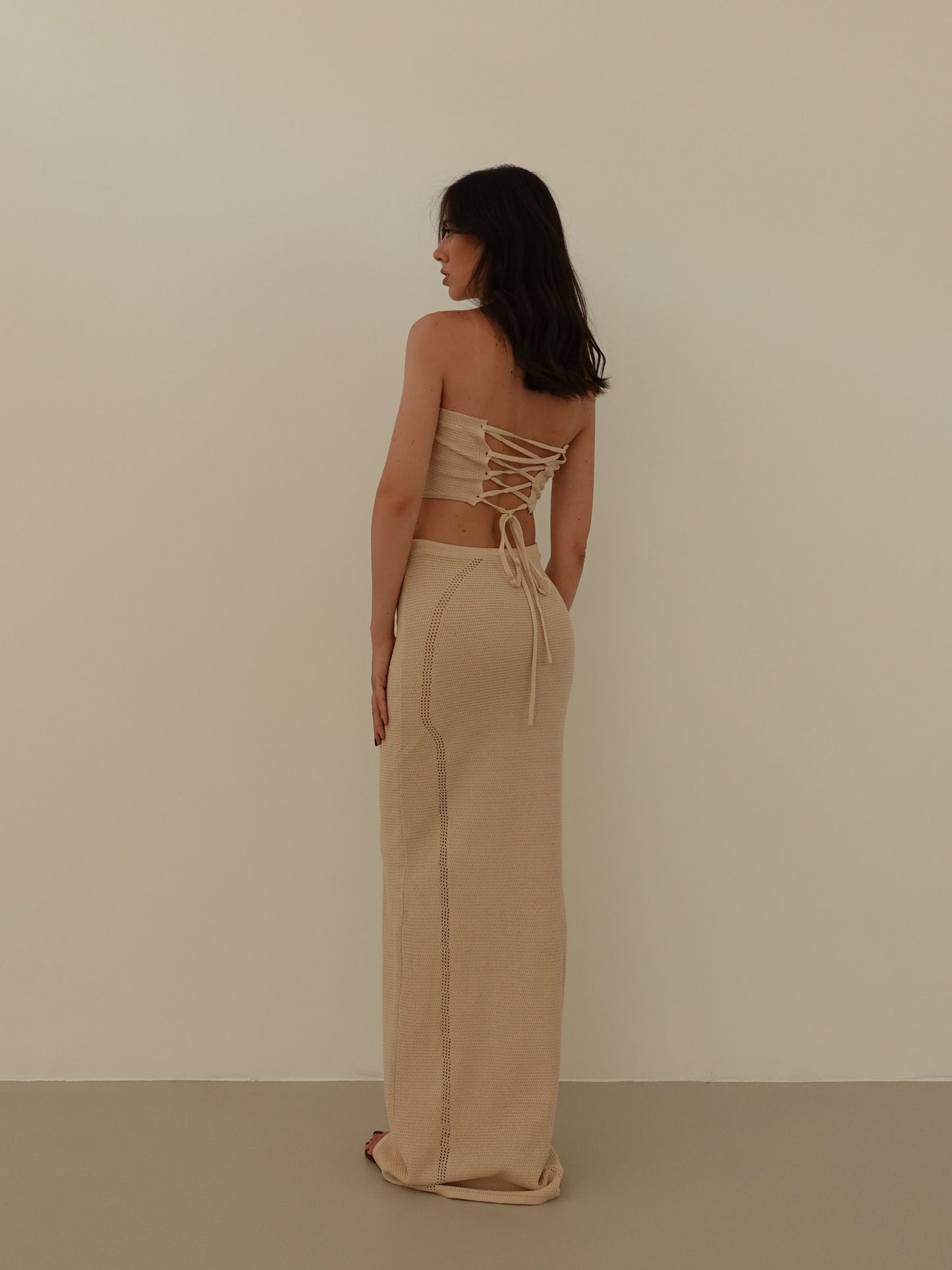 COORDINATO CROCHET PROCIDA - NUDE 52189