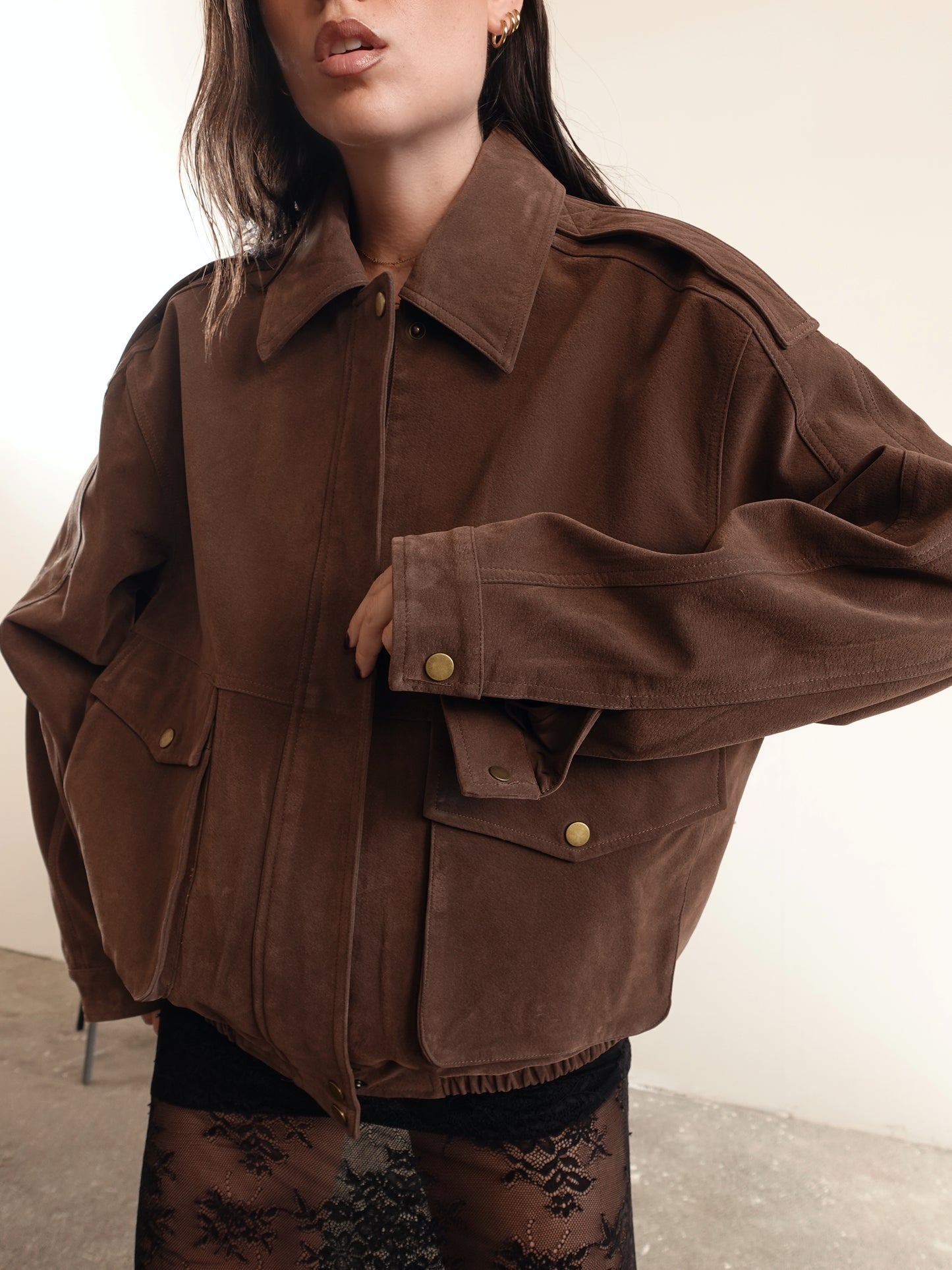 GIACCA SCAMOSCIATA CON TASCONI - TERRA 30148