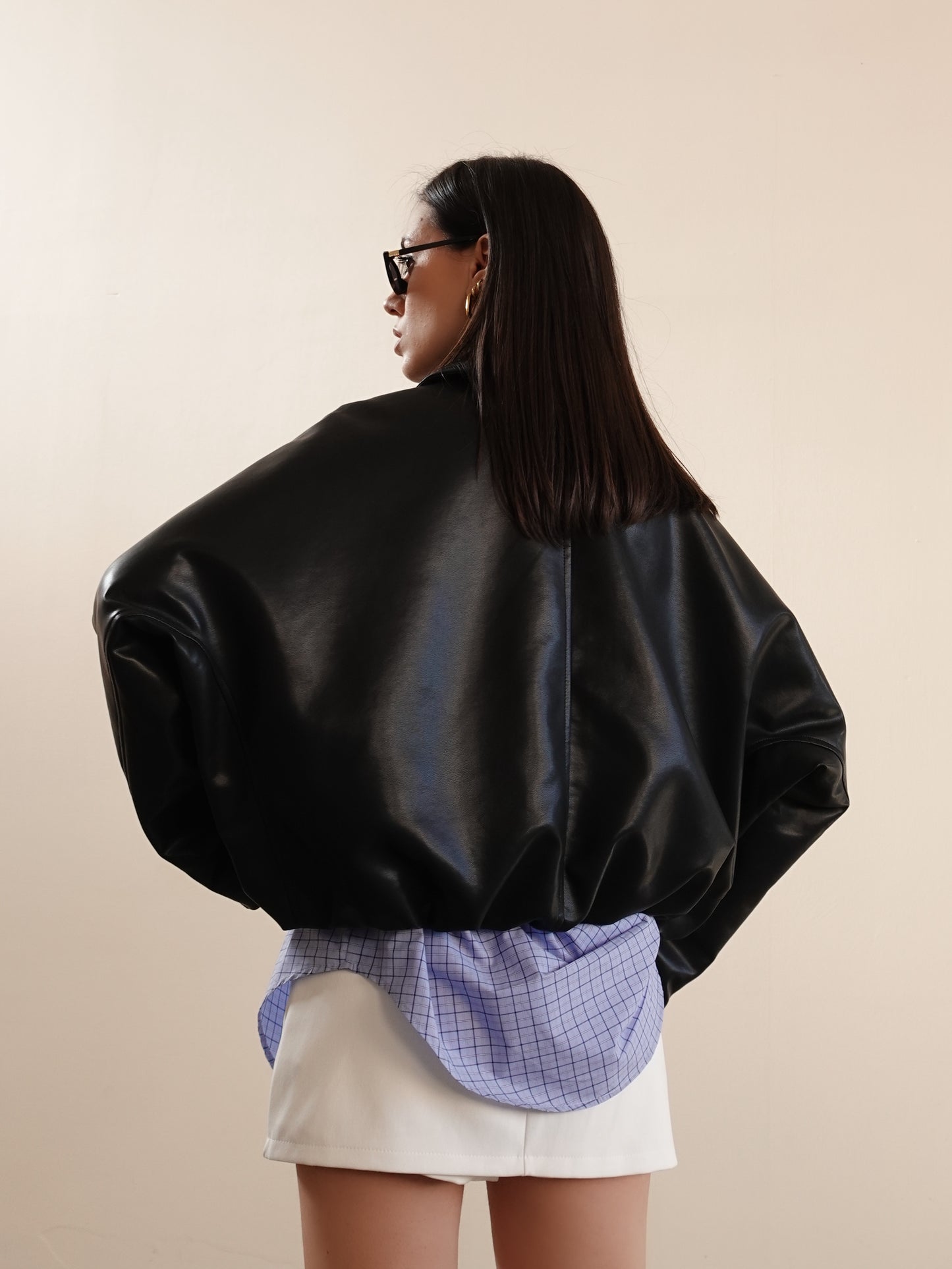 GIACCA IN ECOPELLE MURCIELAGO - NERO 7107