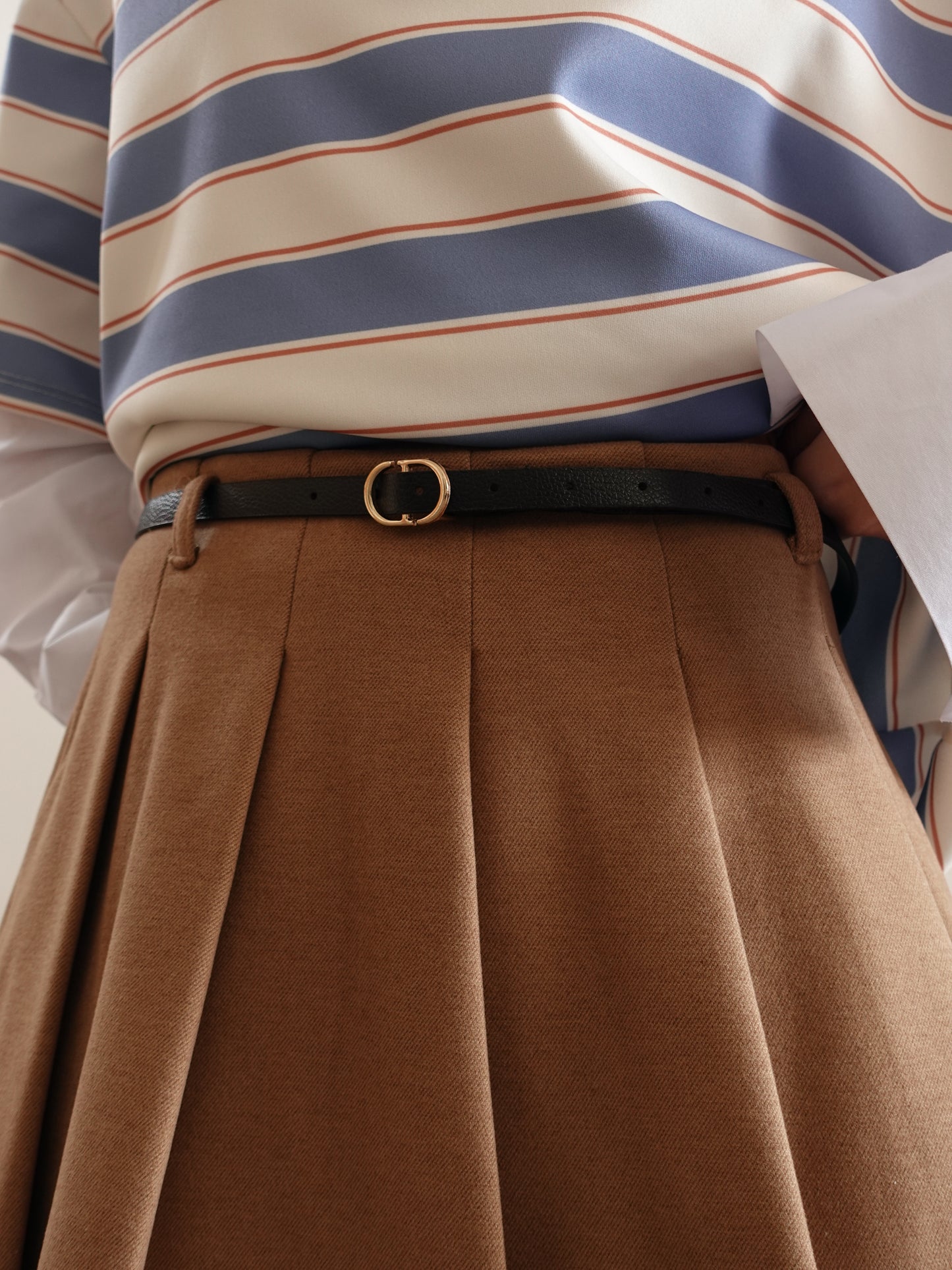 GONNA IN PANNO CON CINTURINO - CAMEL 6141