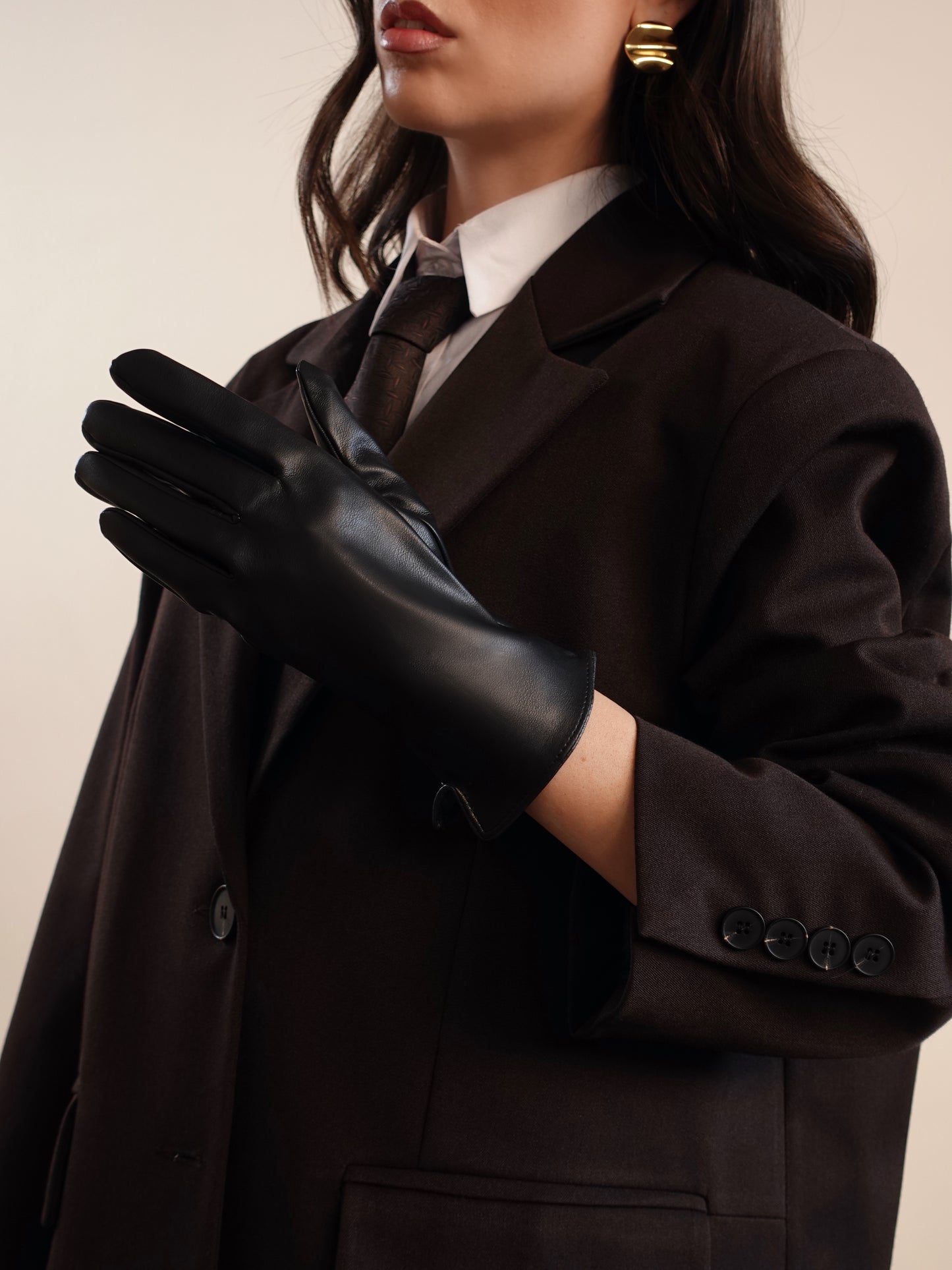 GUANTI IN ECOPELLE WINTER - NERO ST422